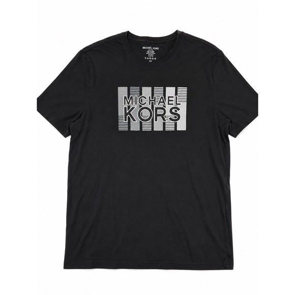 Michael Kors Other - Michael Kors Men's L Black Logo Graphic Print Crew Neck Short Sleeve T-Shirt